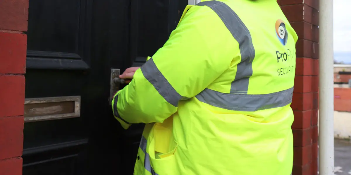 ProFM security guard providing key holding and alarm response in Bolton
