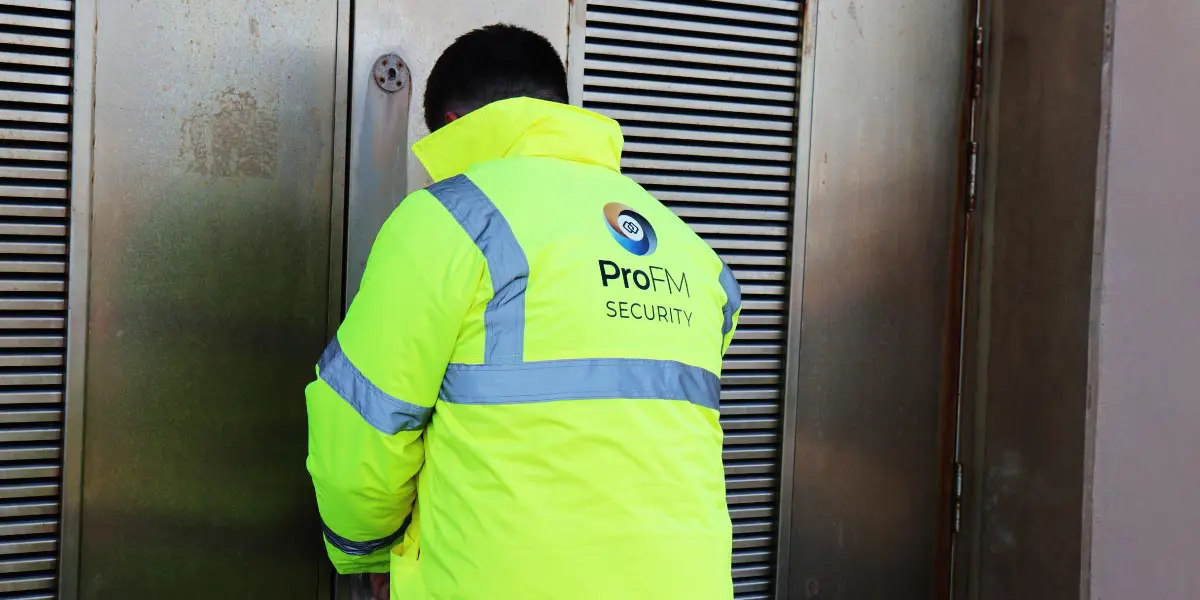 ProFM security guard providing key holding and alarm response in Warrington