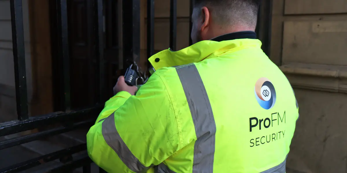 ProFM security guard providing keyholding and alarm response in Northampton