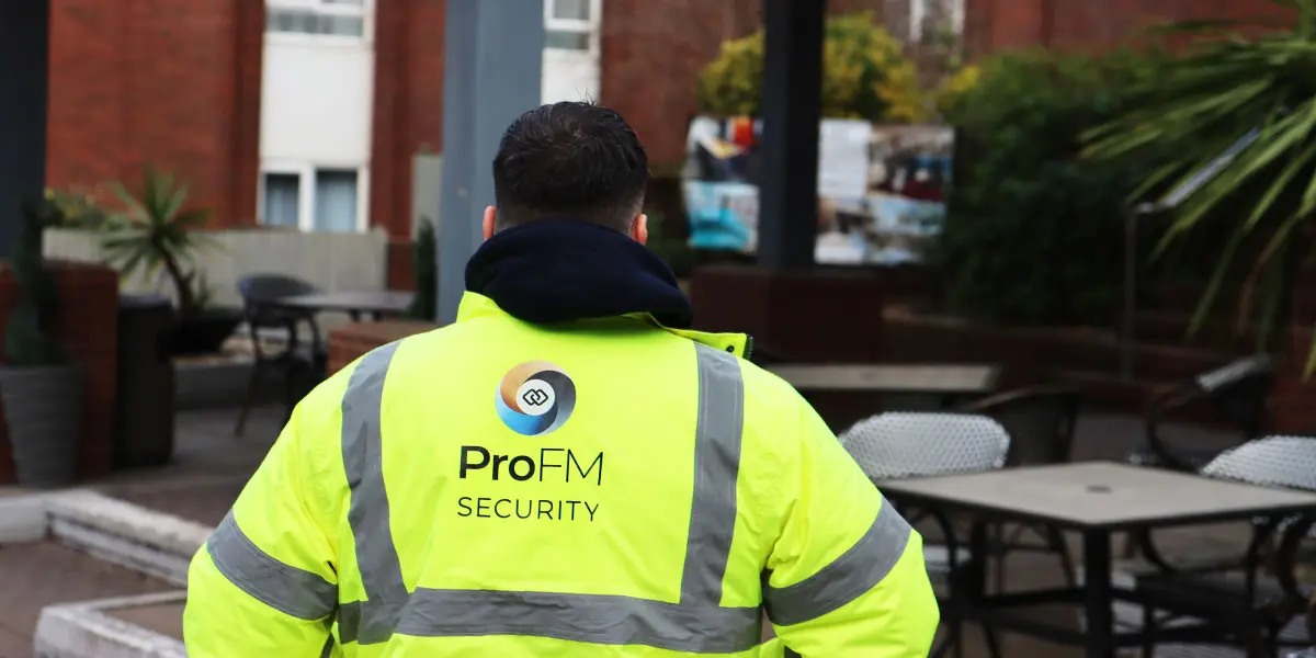 ProFM security guard on patrol in Birmingham