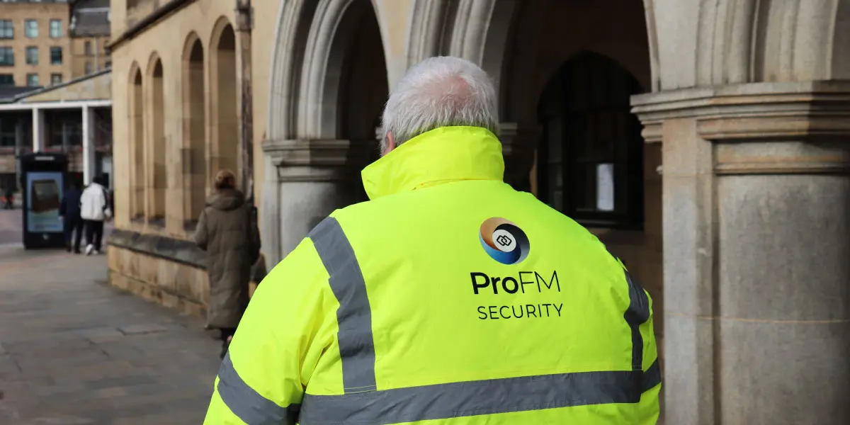 ProFM security guard on patrol in Bradford
