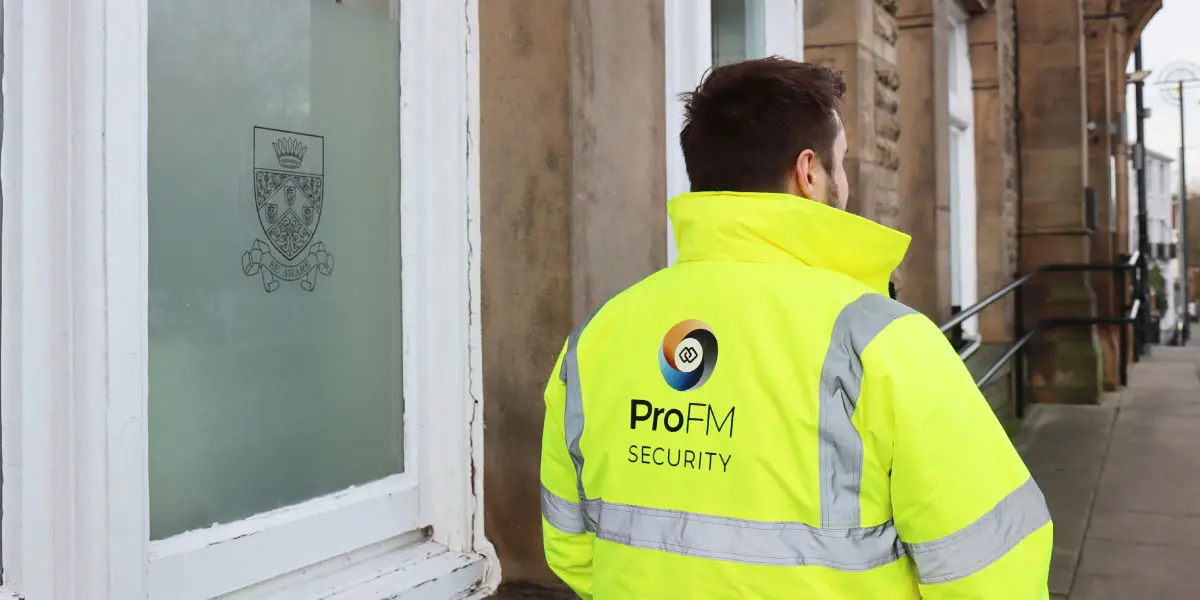 ProFM security guard on patrol in Chorley