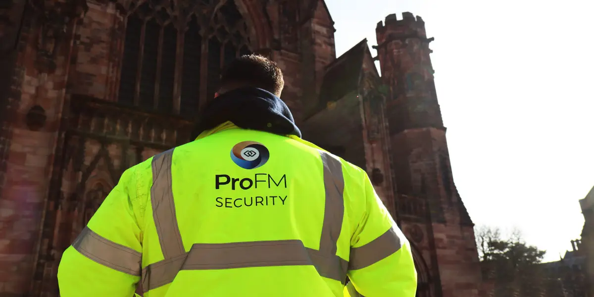 ProFM security guard on patrol in Hereford
