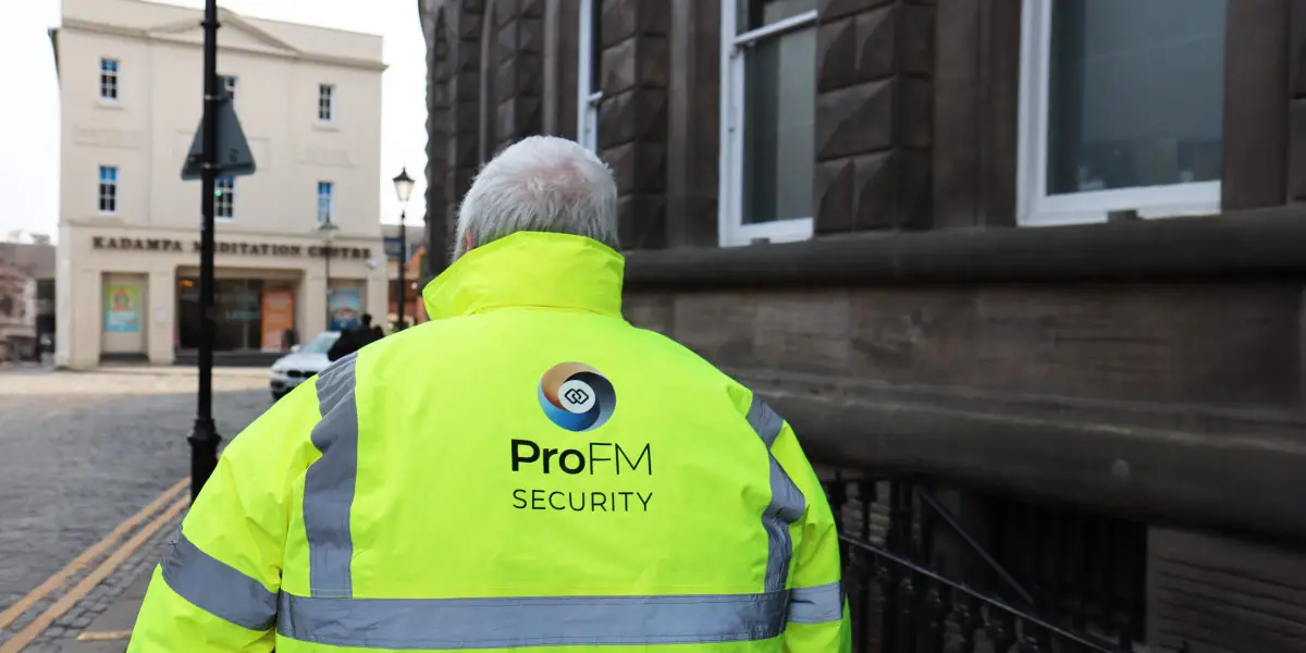 ProFM security guard on patrol in Leeds