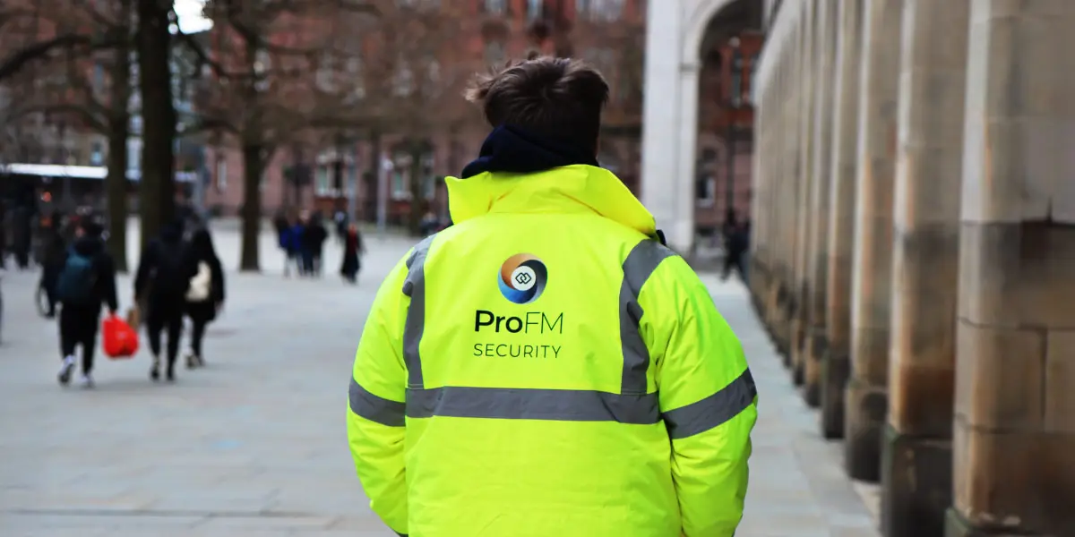 ProFM security guard on patrol in Manchester
