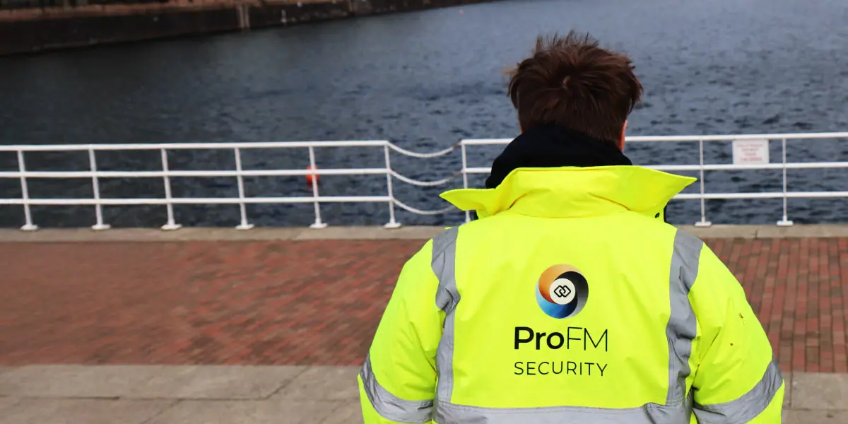 ProFM security guard on patrol in Salford