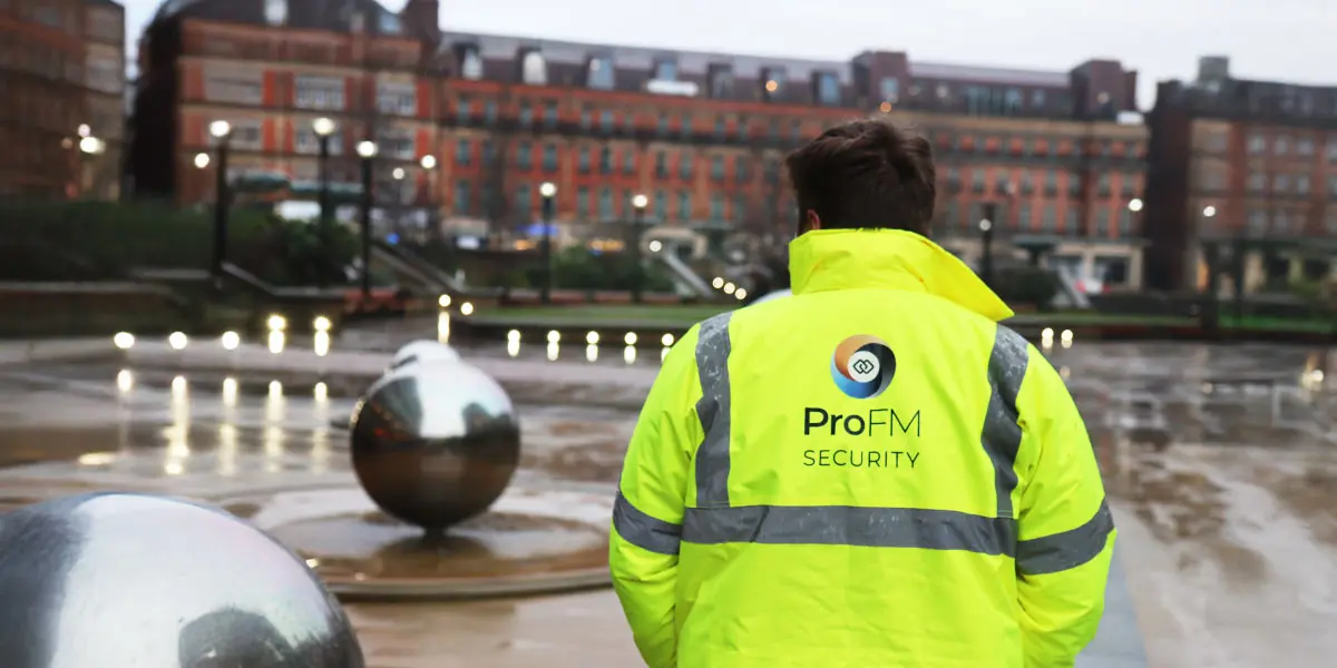 ProFM security guard on patrol in Sheffield