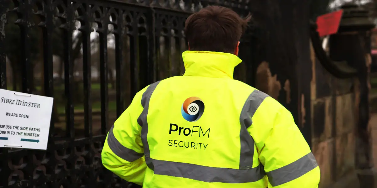 ProFM security guard on patrol in Stoke