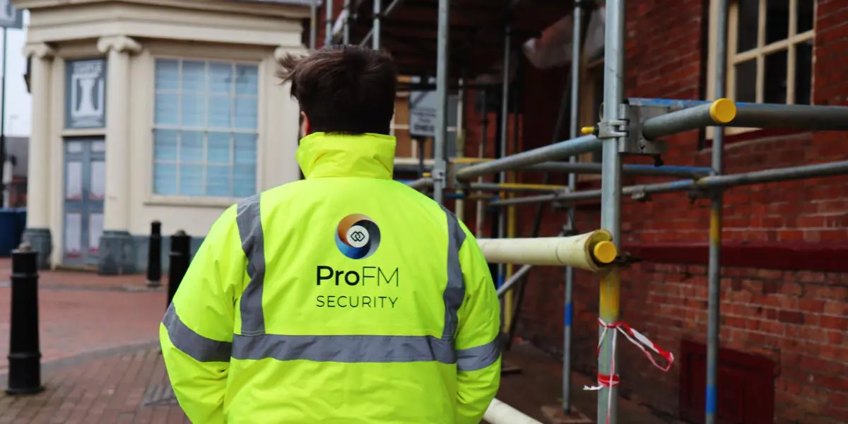 ProFM security guard on patrol in Tamworth