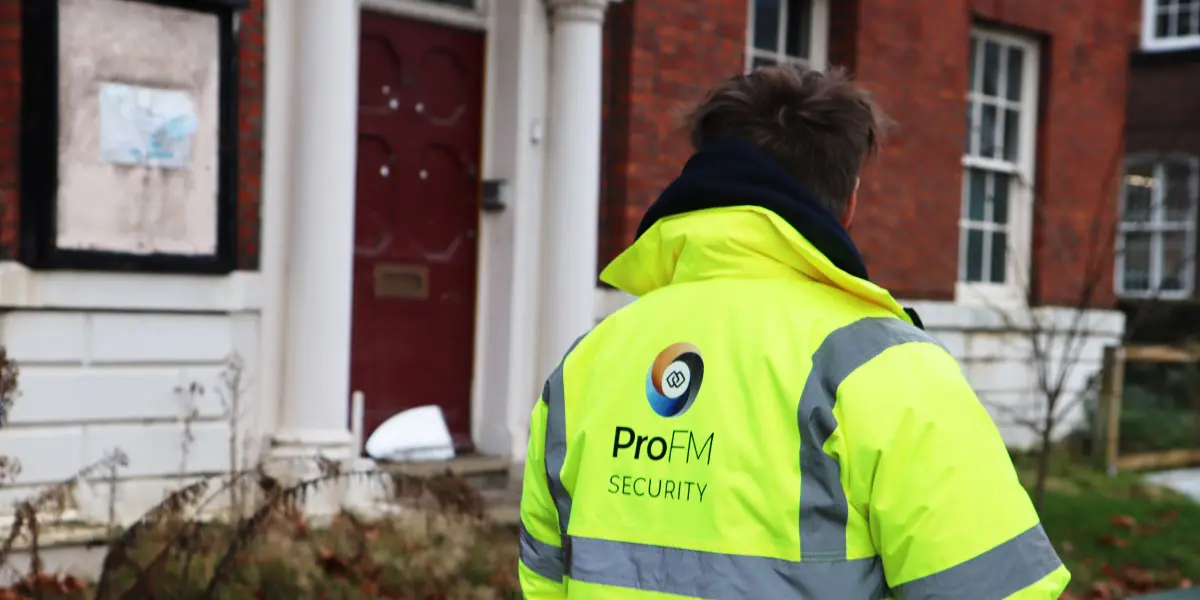 ProFM security guard on patrol in Warrington