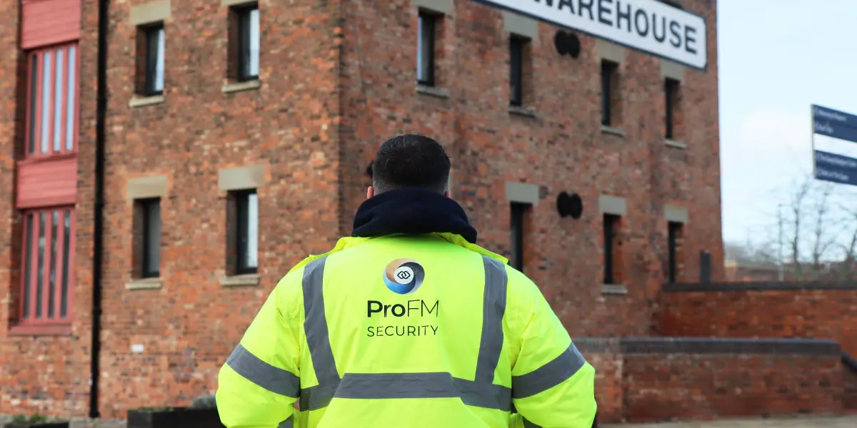 ProFM security guard on patrol in Gloucester