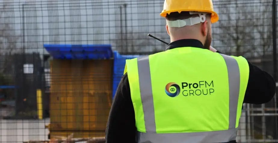 ProFm secuity guard on a construction site