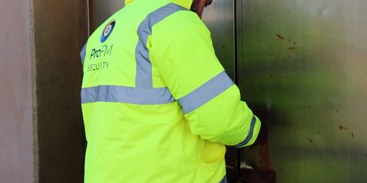 ProFM security guard providing key holding and alarm response in Burnley