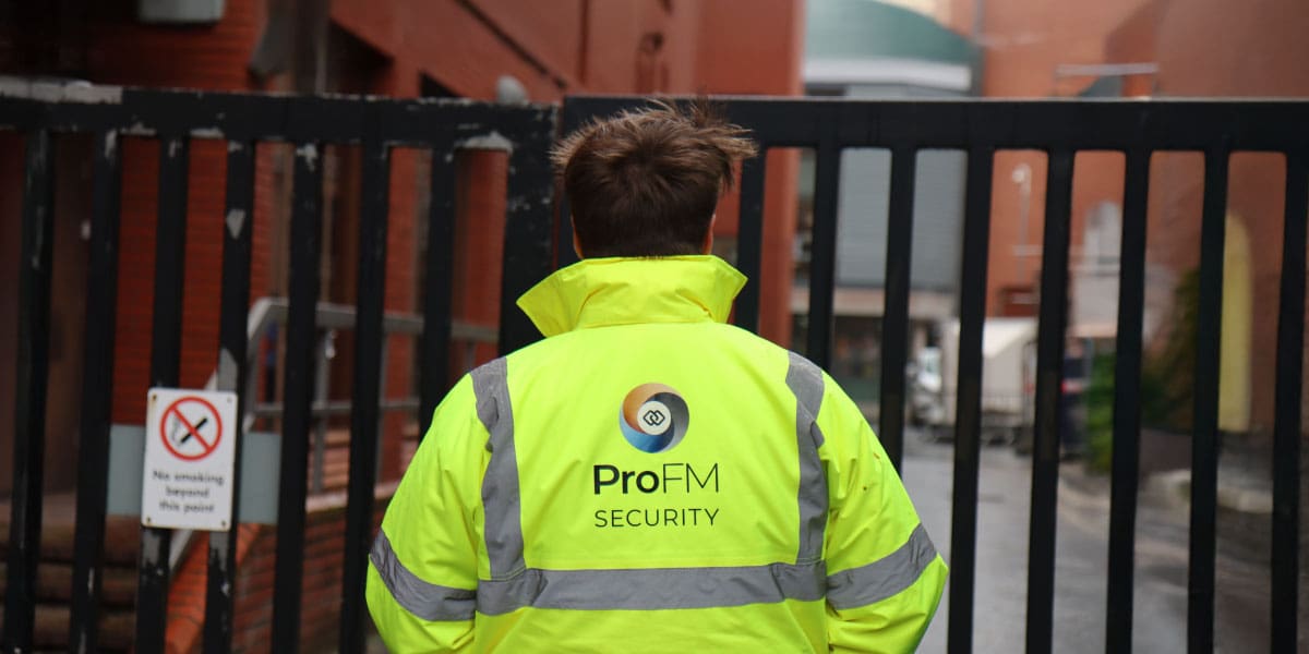 ProFM security guard on patrol in Wolverhampton