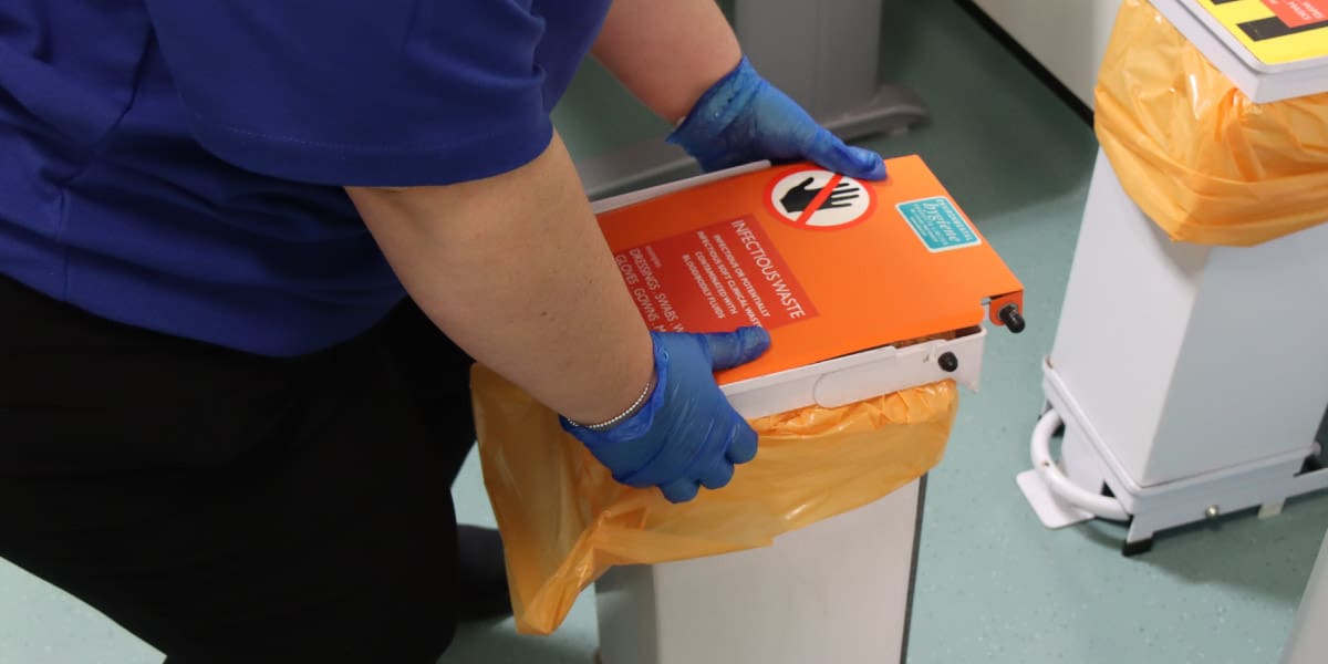 ProFM cleaning operatives performing clinical-grade disinfection and infection control for a medical surgery in Bolton