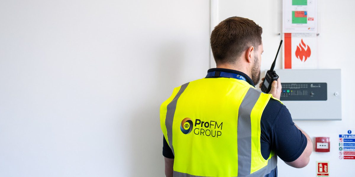 ProFM Group Waking Watch fire safety service patrols monitoring building 24/7 for early fire detection and FRA compliance