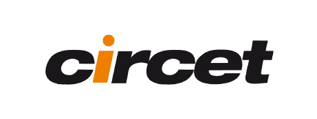 Circet corporate logo with black lettering and an orange dot above the letter i.