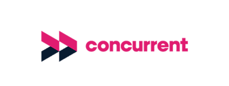 Concurrent Technologies logo with a pink arrow icon.