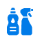Cleaning consumables and stock management icon.