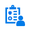 Integrated factory cleaning and security services icon.