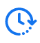 Flexible warehouse cleaning schedule and time management icon.