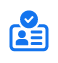 Visitor access pass management icon.