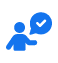 Dedicated account management and customer support icon.
