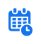 Property cleaning schedule and facilities management icon.