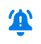 Security monitoring and alarm response icon.