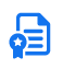 Quality assurance and cleaning accreditation icon.