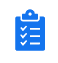 Hotel cleaning site survey and assessment icon.