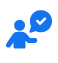 Dedicated account manager and customer support icon.