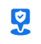 Static security guarding icon